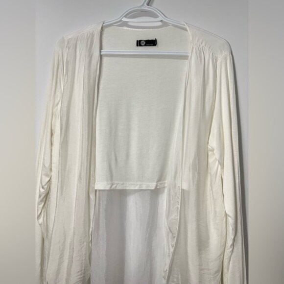 M Made in Italy 100% Silk Elegant Open Front Long Sleeve Cardigan size L - Picture 3 of 10
